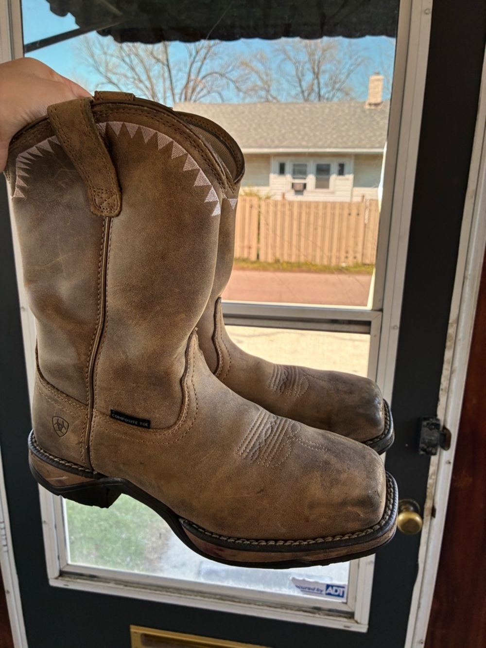 Ariat Tan Brown Men’s Western Work Boots